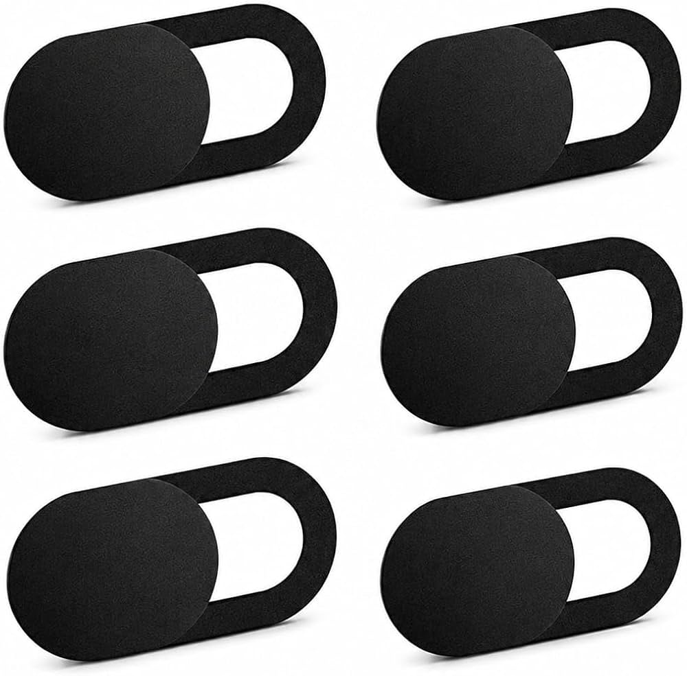 20 Counts Webcam Cover Ultra Thin Laptop Camera Cover Slide for Iphone Ipad Macbook Pro Computer Imac Cell Phone PC Accessories Camera Blocker Slider, Great for Privacy - Black and White