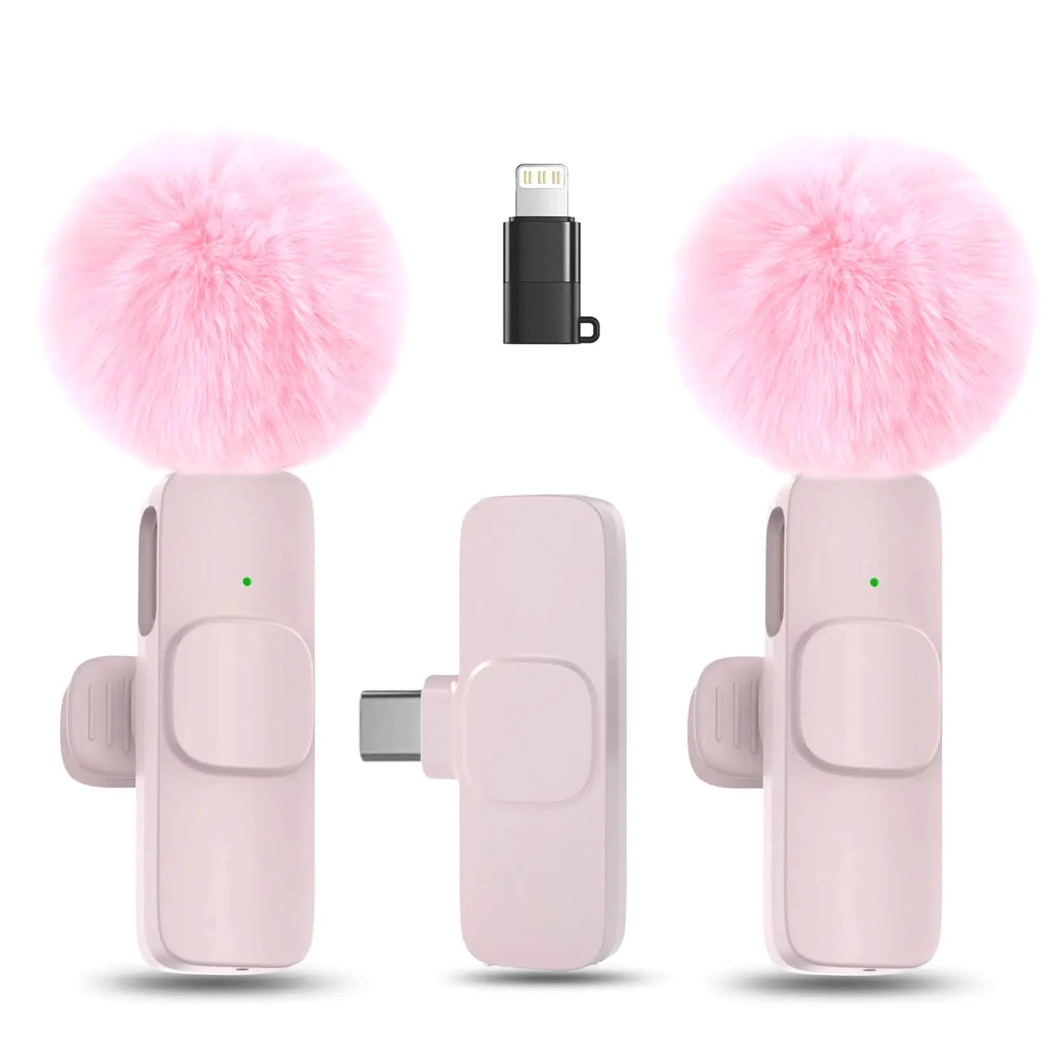 Hitozon Wireless Microphone for Iphone Ipad and Android Phone, 2 Pack Wireless Lavalier Lapel Mic with Noise Reduction, Plug and Play Mini Microphone for Video Recording Interview Podcast Youtube Tiktok Vlog,Summerwins